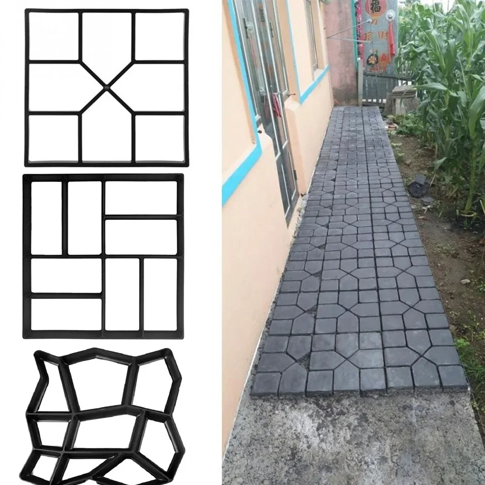 

Garden Path Maker Mold - DIY Plastic Cement Brick Stone Road Mould - Reusable Concrete Paving Mold