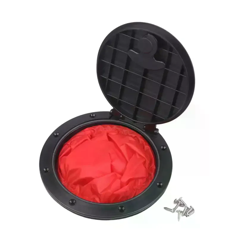 

Detachable Marine Hatch Cover Black Circular Deck Plate Waterproof Outdoor Access Hatch for Yacht Motorboat Kayak