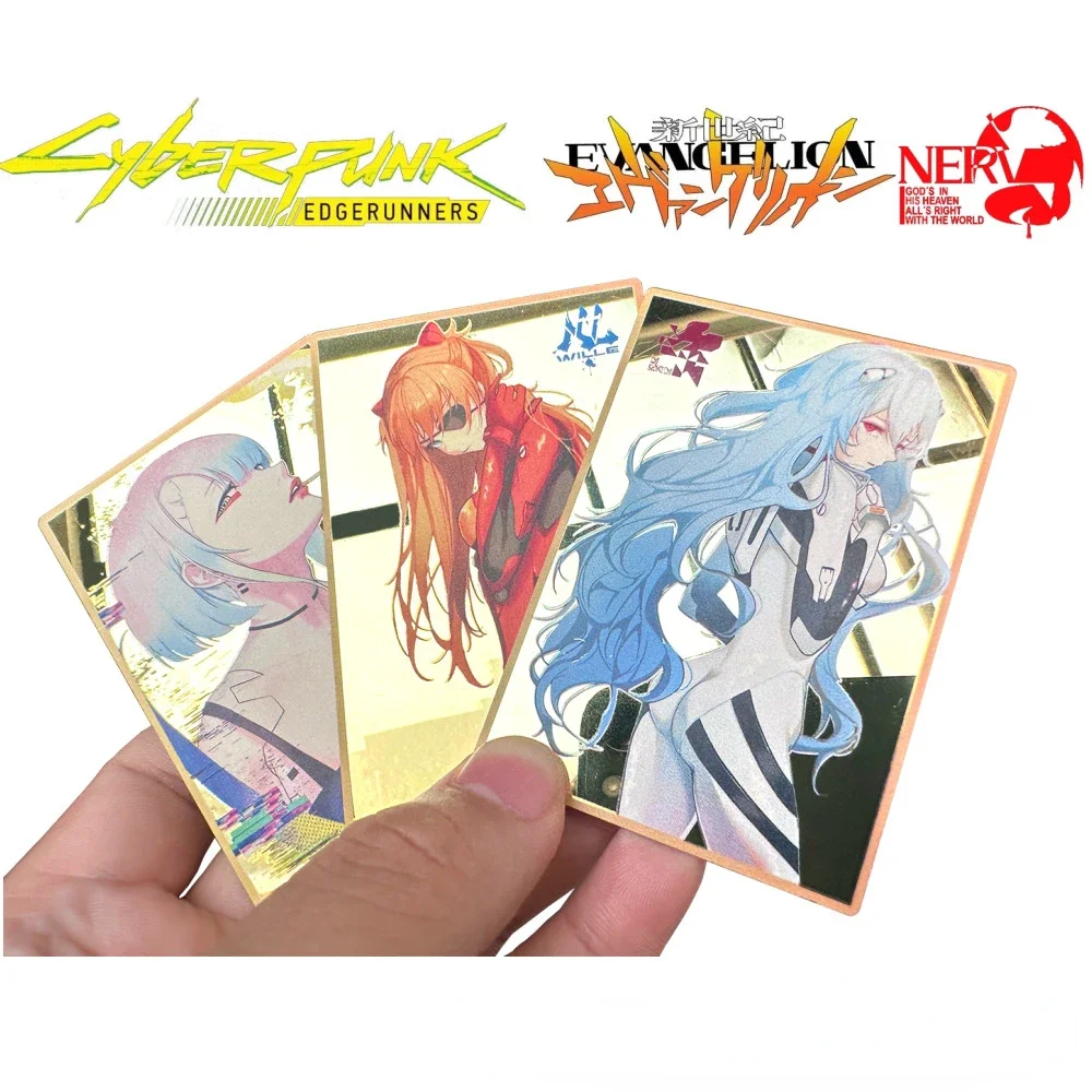 NEON GENESIS EVANGELION  Ayanami ReiCyberpunk  Animation Peripheral Rare Collection Limited Bright Gold Double Mirror Metal Card