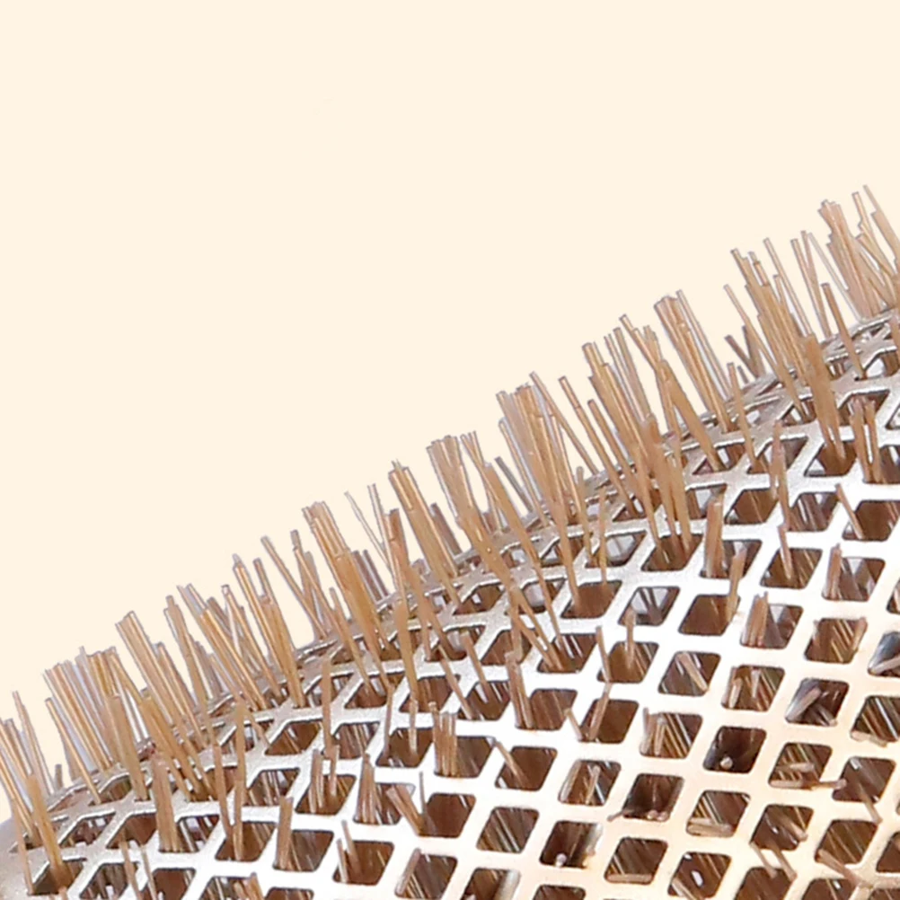 

Bristle Curly Hair Rolling Comb Women Curling Volume Coffee Salon Supplies