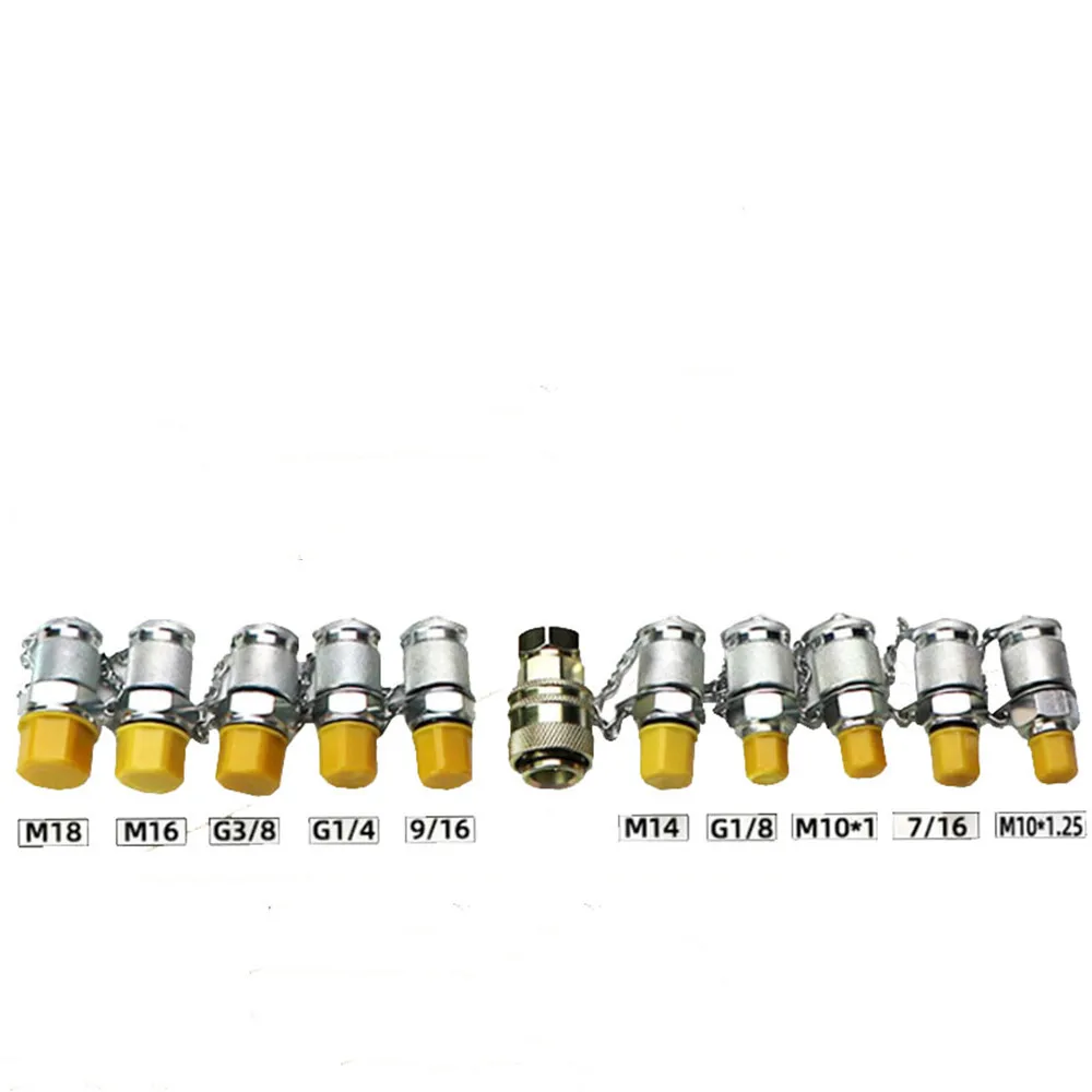 

1 Year Warranty 14pcs Tee Fittings Adapter Connector Set for Hydraulic Pressure Gauge Test Diagnostic Tool Parts with
