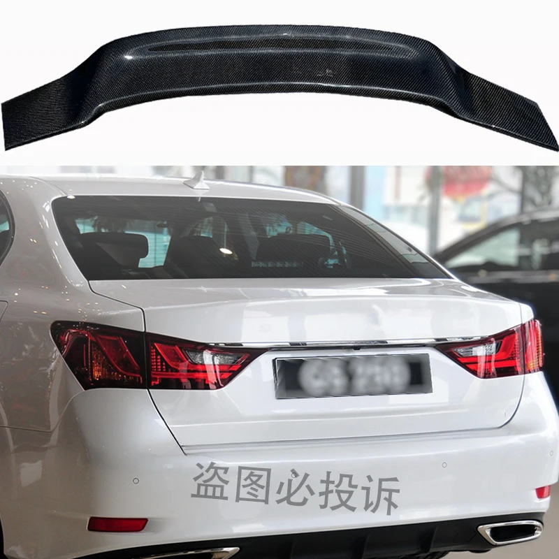 

For LEXUS GS GS200 GS300 GS450h GS350 GS-F GS200t 14-17 Car Rear Trunk Tail Wing Body Accessories Carbon Fiber R Style Spoiler