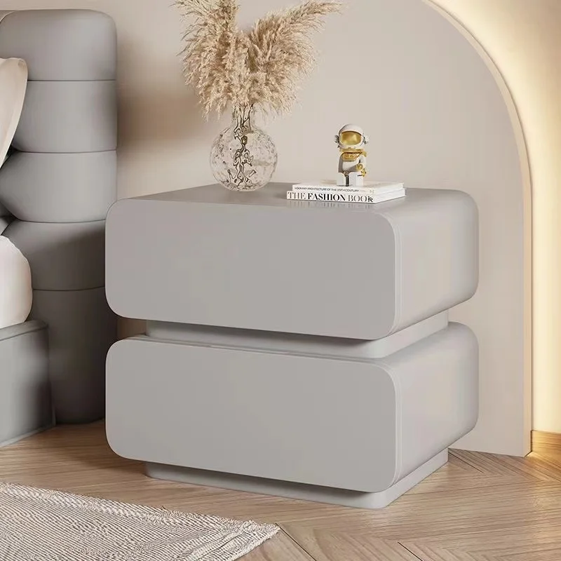 Comfortable Drawers Bedroom Bedside Table Round Auxiliary Mini Tables Bed Headboard End Cabinets Living Room Mesitas De Noche image 4