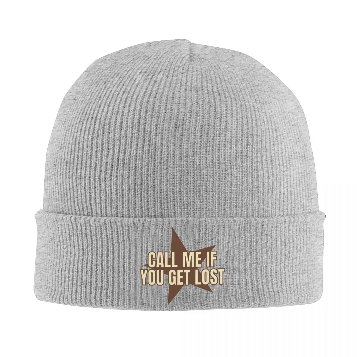 Call Me If You Get Lost Bonnet Hats star brown Knitted Hat Men Women Retro Thermal Elastic Beanie Hats Spring Kpop Design Cap