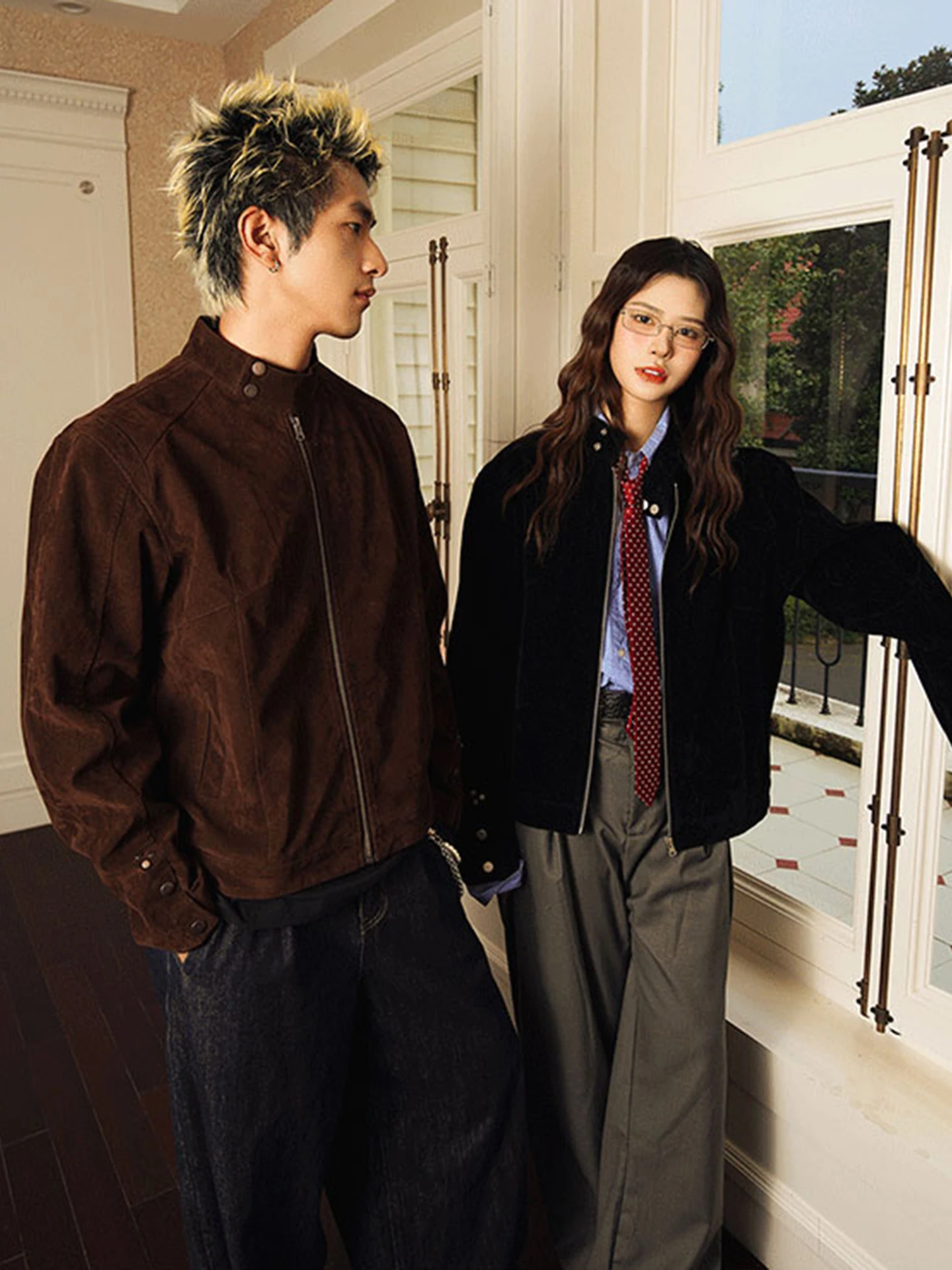 

Мужской винтажный стеганый воротник-стойка Jaet Faionable Urban Sle, всесезонная одежда, подставка из полиэфирного волокна, подходит для застежки-молния