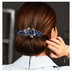 Women Headwear Cute Hair Clip Flower Hair Barrette Fashion Rhinestone Hair Accessories For Women