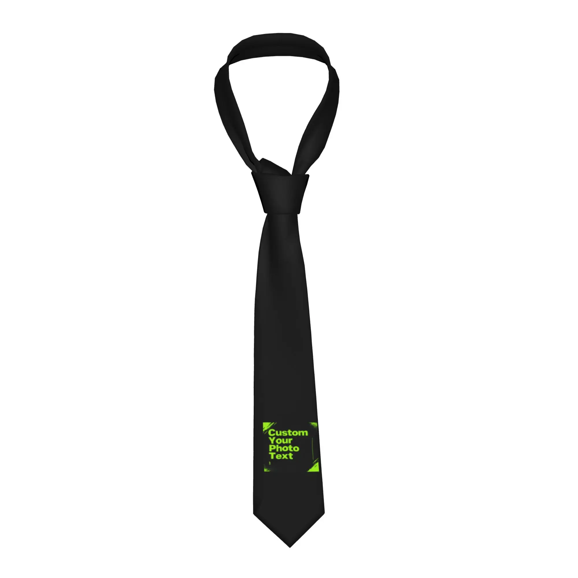 Custom Men Custom Your Photo Logo Text Necktie  Fashion Tie For Banquet