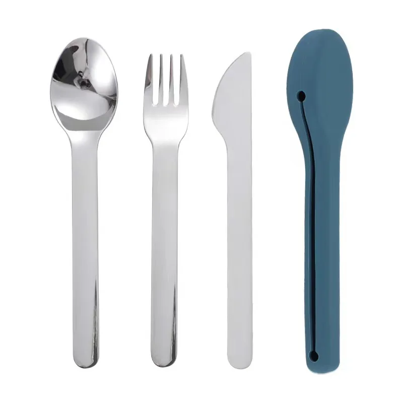3-Piece Portable Flatware Pocket Utensils Set  Fork Spoon Knife Set with Case for Lunch Travel Camping School Work Picnics view 6
