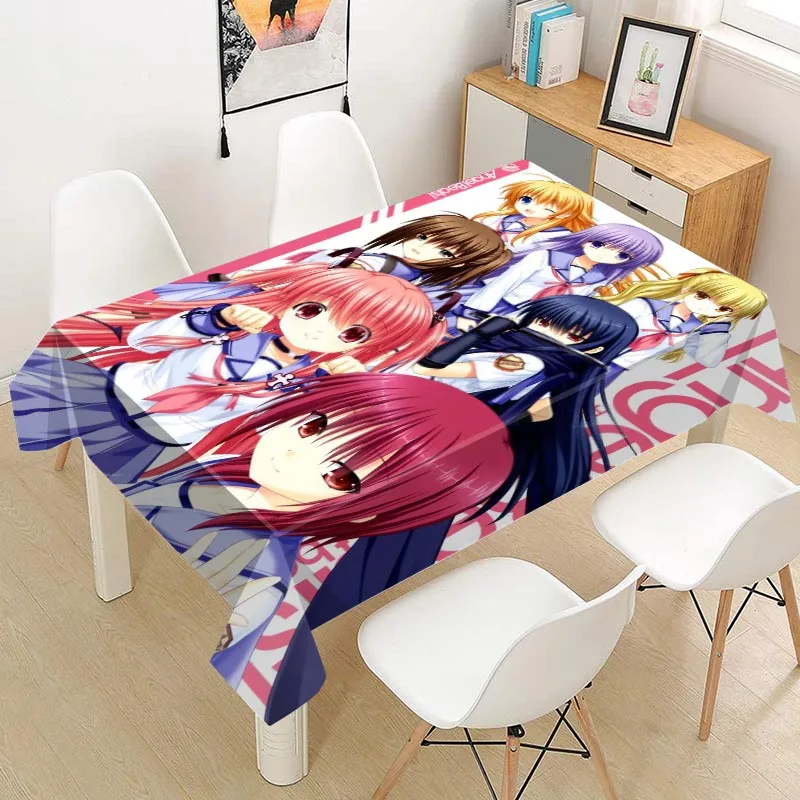 

Angel Beats! Tablecloth Oxford Fabric Square/Rectangular Dust-proof Table Cover For Party Home Decor TV Covers