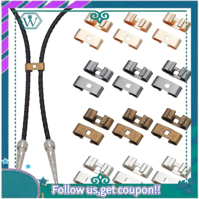 

A09P 120Pcs Bolo Tie Slider Buckles 3 Colors Blank Tie Buckles Rectangle Bolo Tie Slider Buckles Accessories DIY Jewelry