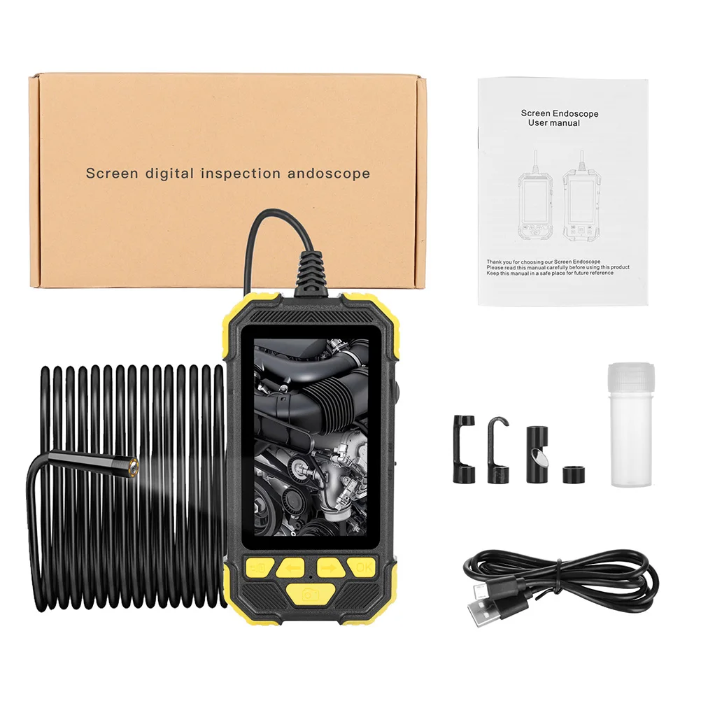 

1Set Vehicle Waterproof Industrial Inspection Camera 1080p Hd Display for Automotive Pipeline Air Conditioning Repair
