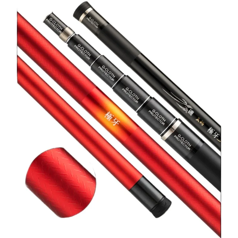 

JIYA-Sea Fishing Rod Telescopic Fishing Net Rod 6.5m 40T High Carbon Ultra Hard Jade Handle Titanium Alloy Accessories