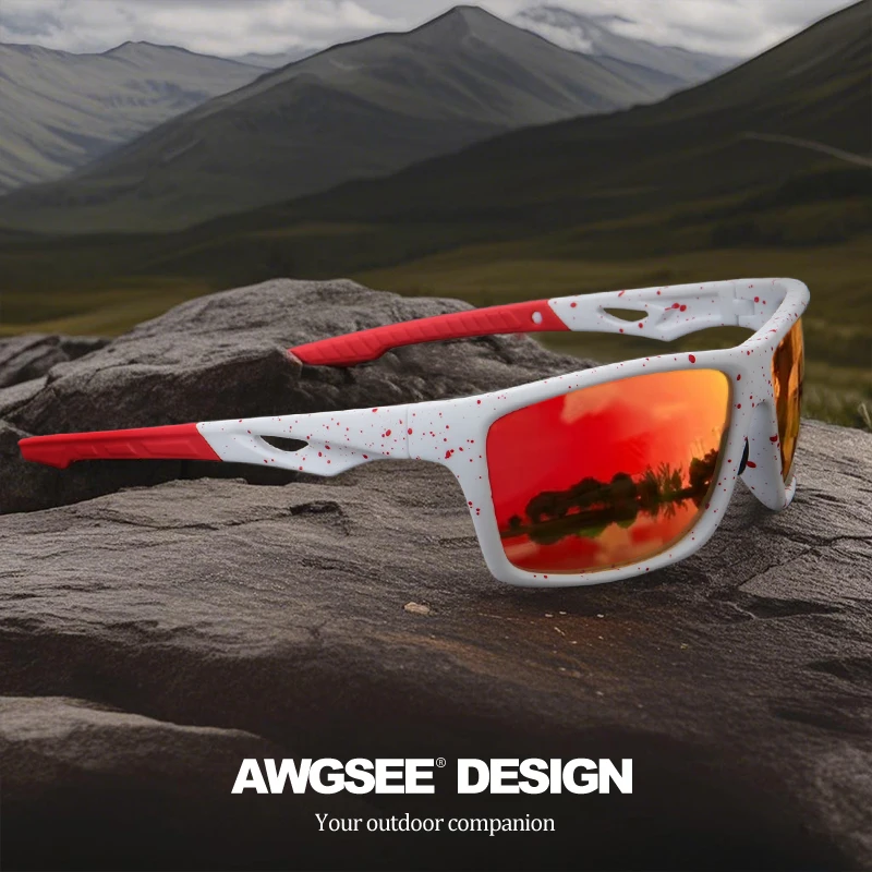 Vintage polarisierte Sportbrille, photochrome Gläser – PC-Rahmen und AC-Linse für Autofahren, Wandern, Angeln und Outdoor-Abenteuer