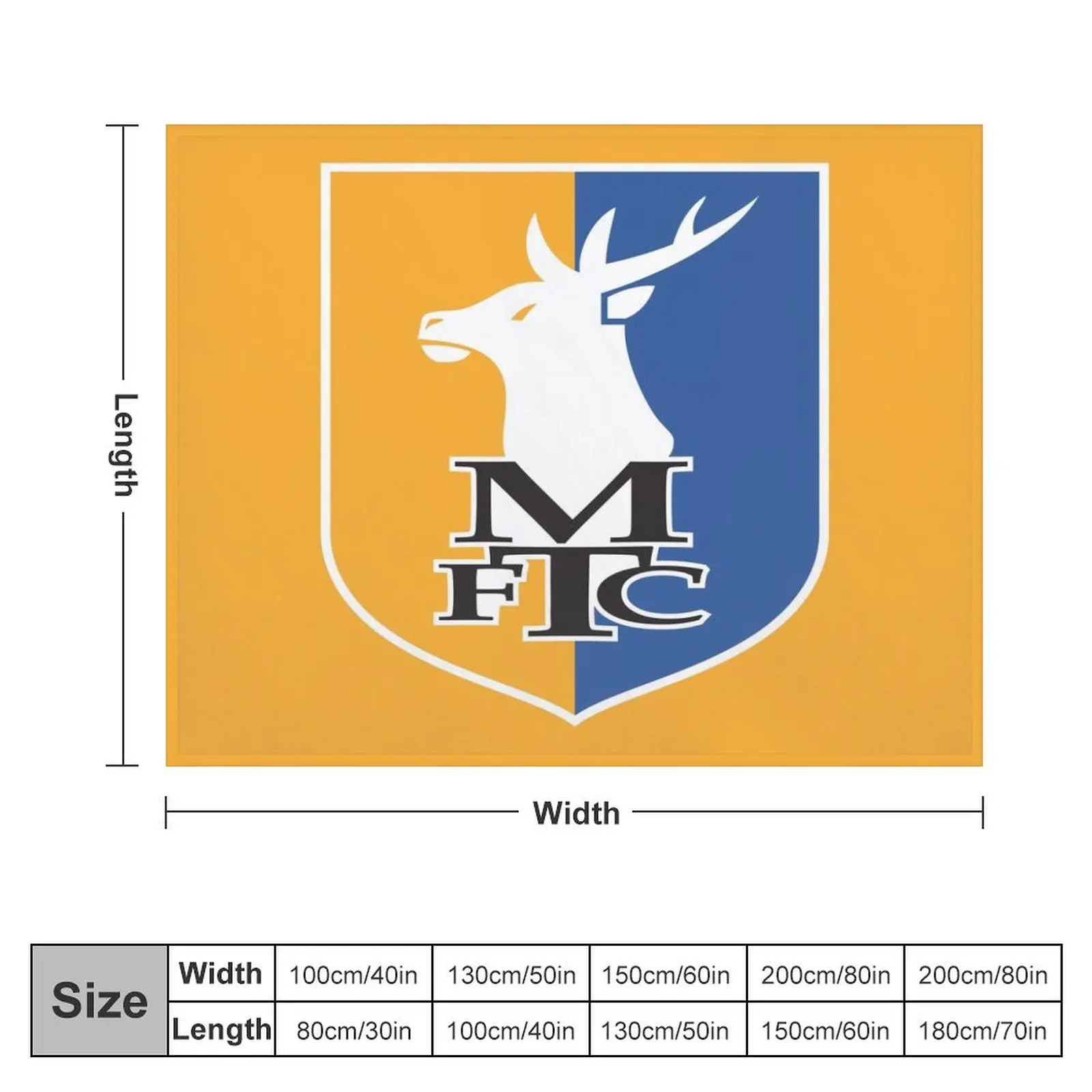 The Mansfield Town F.C. Throw Blanket Soft Big heavy to sleep Blankets