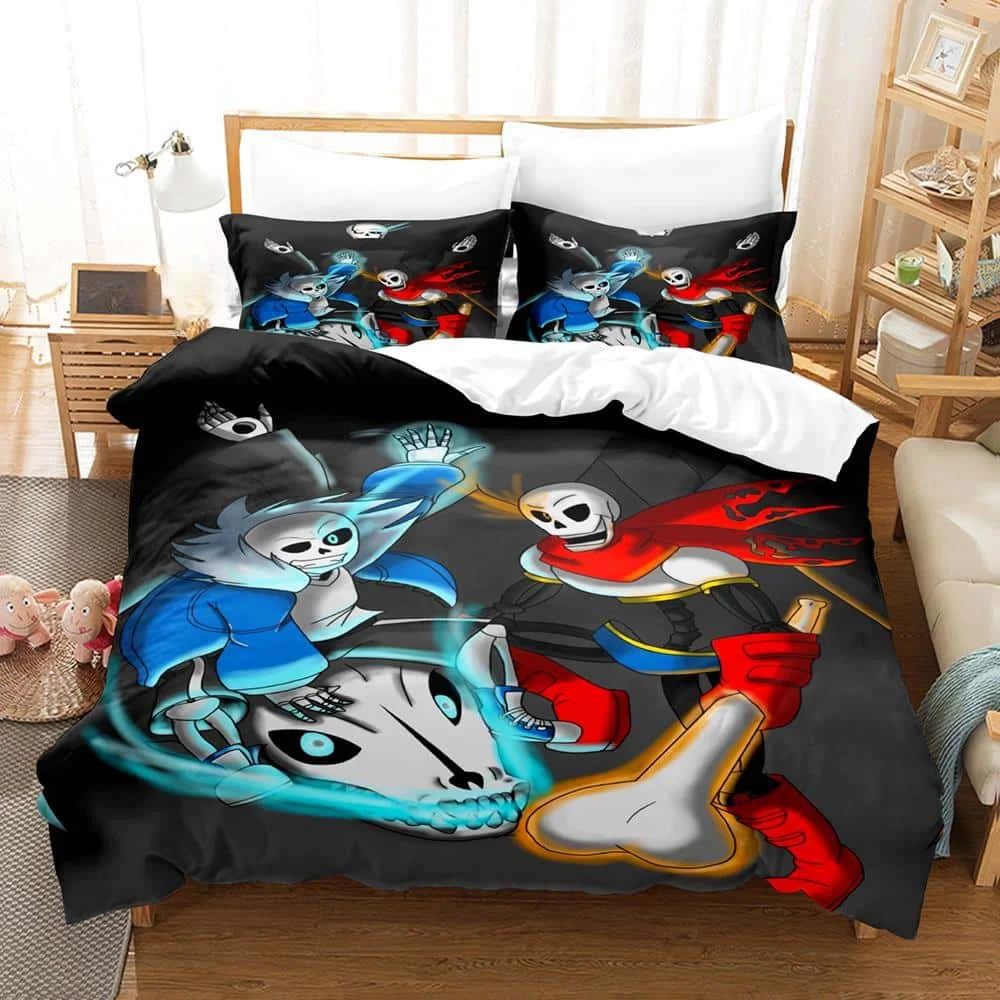 3d Cartoons Undertale Sans Bedding Set Single Twin Full Queen King Size Bed Set Adult Kid Bedroom Duvet cover Sets Home Textiles