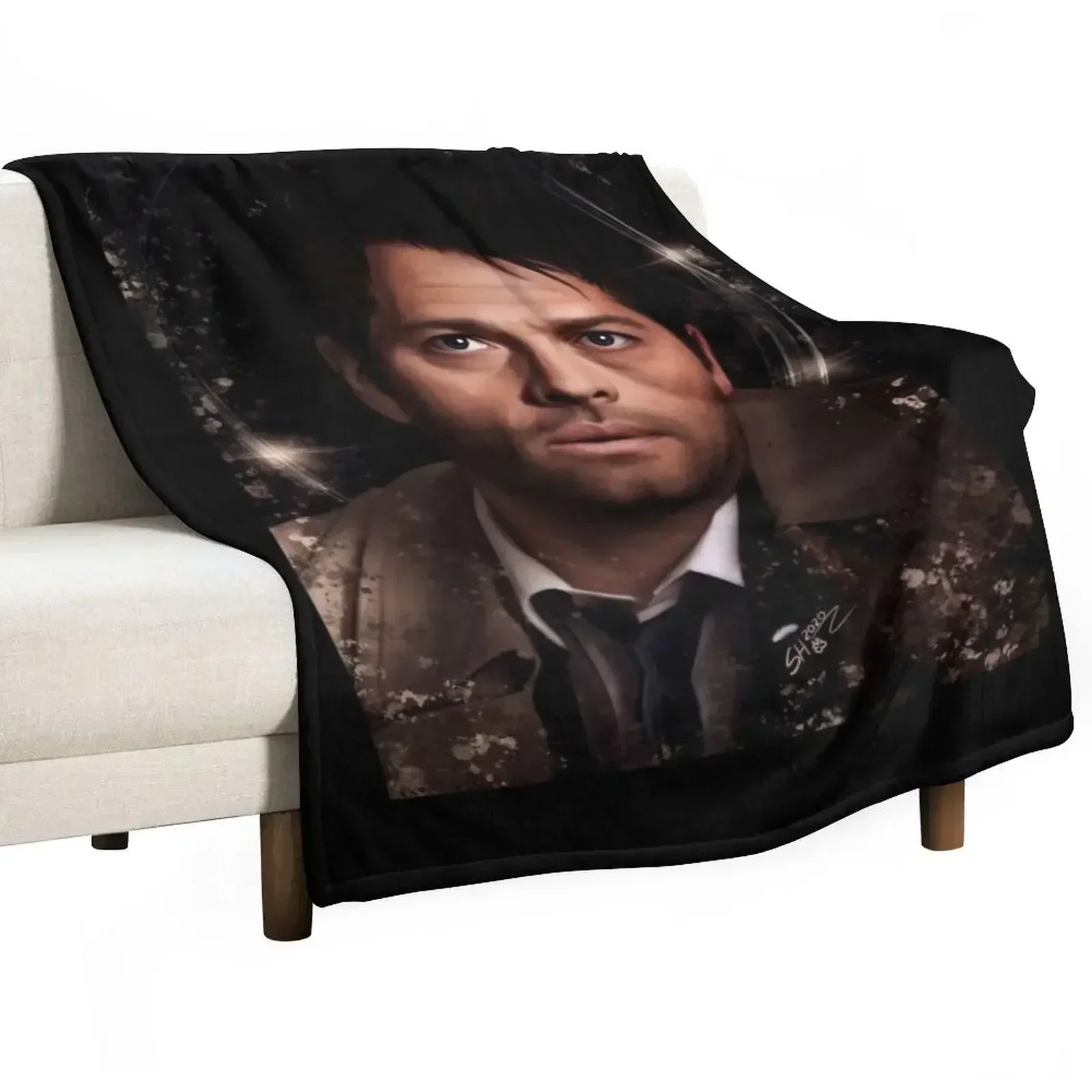 

Castiel Throw Blanket decorative Blankets For Sofas Giant Sofa funny gift Blankets