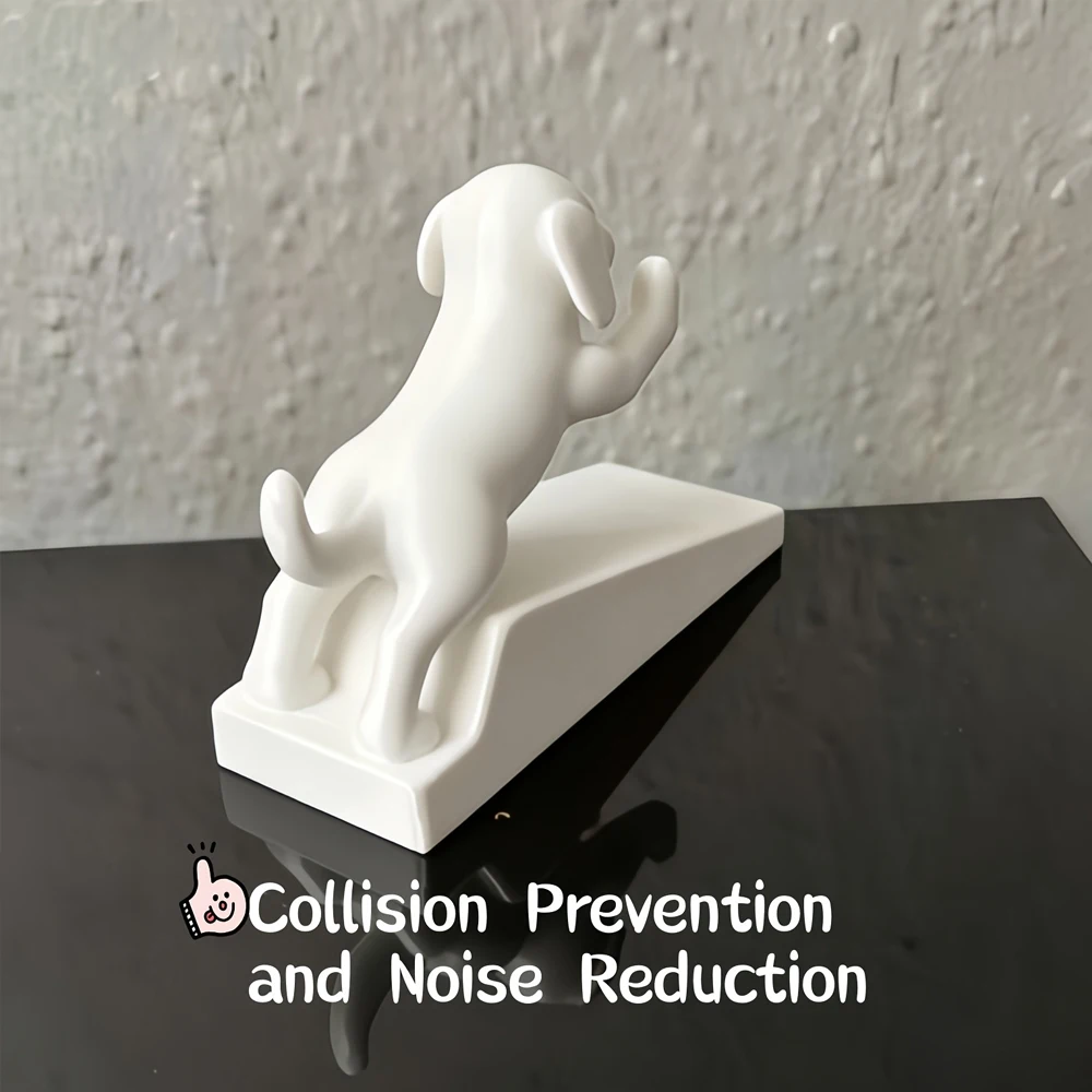 Cute Puppy-Shaped Door Stopper for Home, Bedroom, Office, Thickened Anti-Collision, Noise Reduction, Non-Slip Dog-Shaped Door Wedge, Floor Door Stopper, Housewarming Decoration Gift