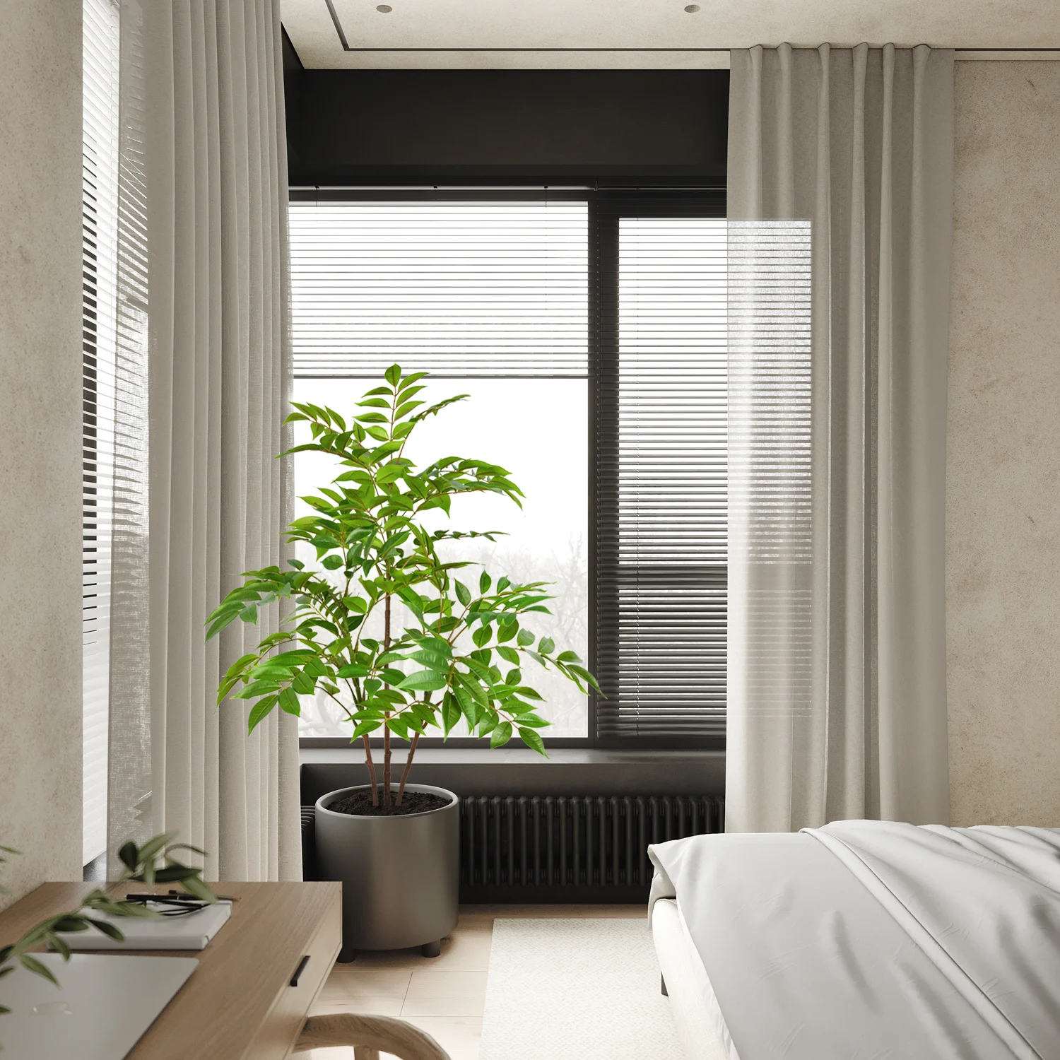 77–135 cm (53,1 Zoll) künstliche Geigenblätter, Ficus-Feigenpflanze für den Außenbereich, Hof, Garten, Balkon, Innenbereich, Heim- und Bürodekoration – Detail 24
