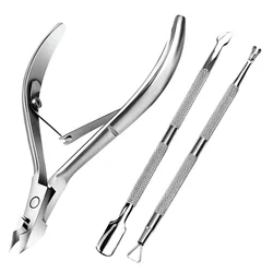 Manicure Set Tool Cuticle Skin Scissors Steel Push Dead Leather Fork Nail Clipper Cleaning Nails Remover Pusher Pedicure Product