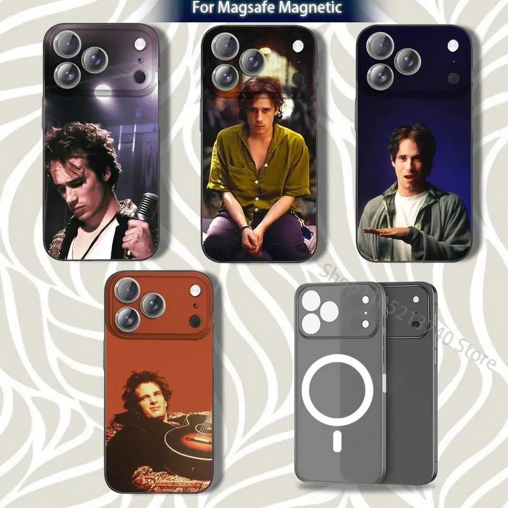 

J-Jeff B-BuckleyS Grace-ES For iPhone 17,12,11,14,13,15,16,Plus,Air,Pro,Max,E,Mini for Magsafe Magnetic Frosted Grey Phone Case