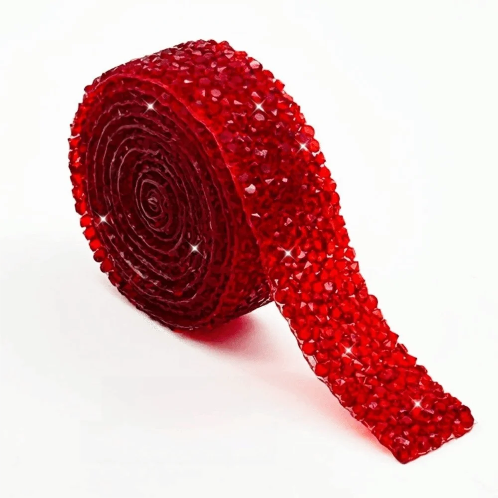 

Craft Accessory Colorful Resin Rhinestone Shiny Flexible Rhinestone Sticker Self Adhesive DIY Rhinestone Strip Home Decoration