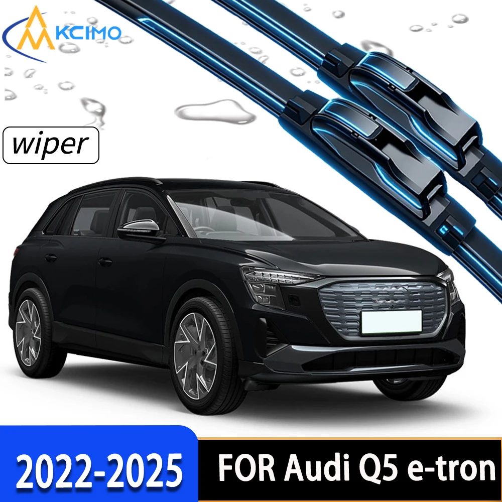 

2Pcs Front Windshield Wiper Blades For Audi Q5 e-tron 2022-2025 High-Density Rubber Stable Wiping Direct Replacement