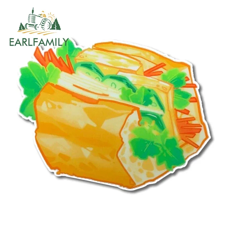 EARLFAMILY 13 cm x 10,3 cm für Sandwich-Würfel-Autoaufkleber, einfache Vinyl-Aufkleber, Okklusion, Kratzer, kreative Kofferraum-Fahrzeugdekoration