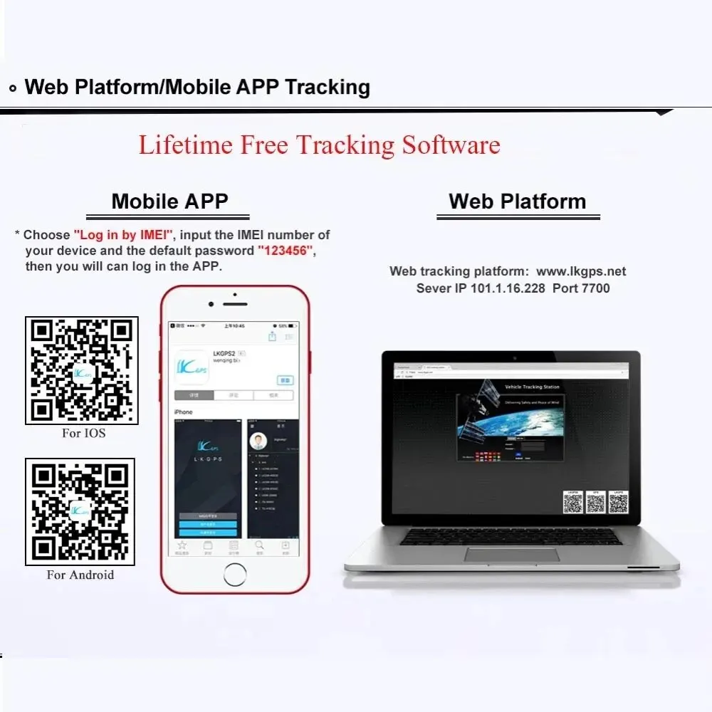 Car Waterproof GPS Tracker LK209C  10000mah  20000mAh Battery RealTime Tracking Vehicle Locator Magnet 240 Day LK209b Free App