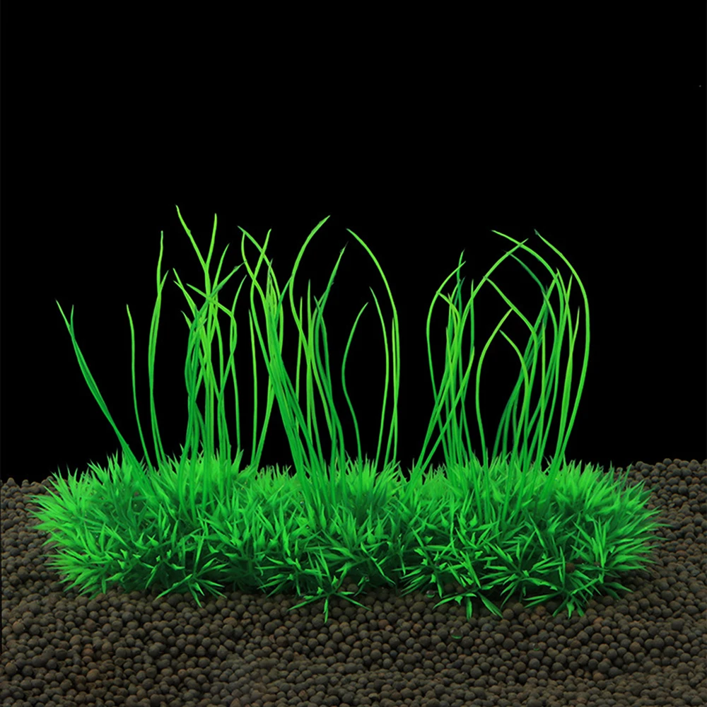 1PC Kunstmatige Aquarium Waterplant Decoratie Realistisch Gras Model en Lotusblad Ontwerp Plastic Ambachten voor Tankornamenten