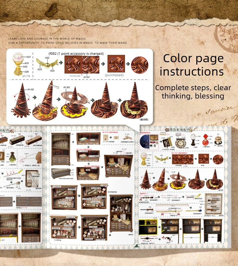 Magical Doll House Miniature DIY Assembly Building Model Kit Small Room Production with Home Bedroom Decoration Toys view 5