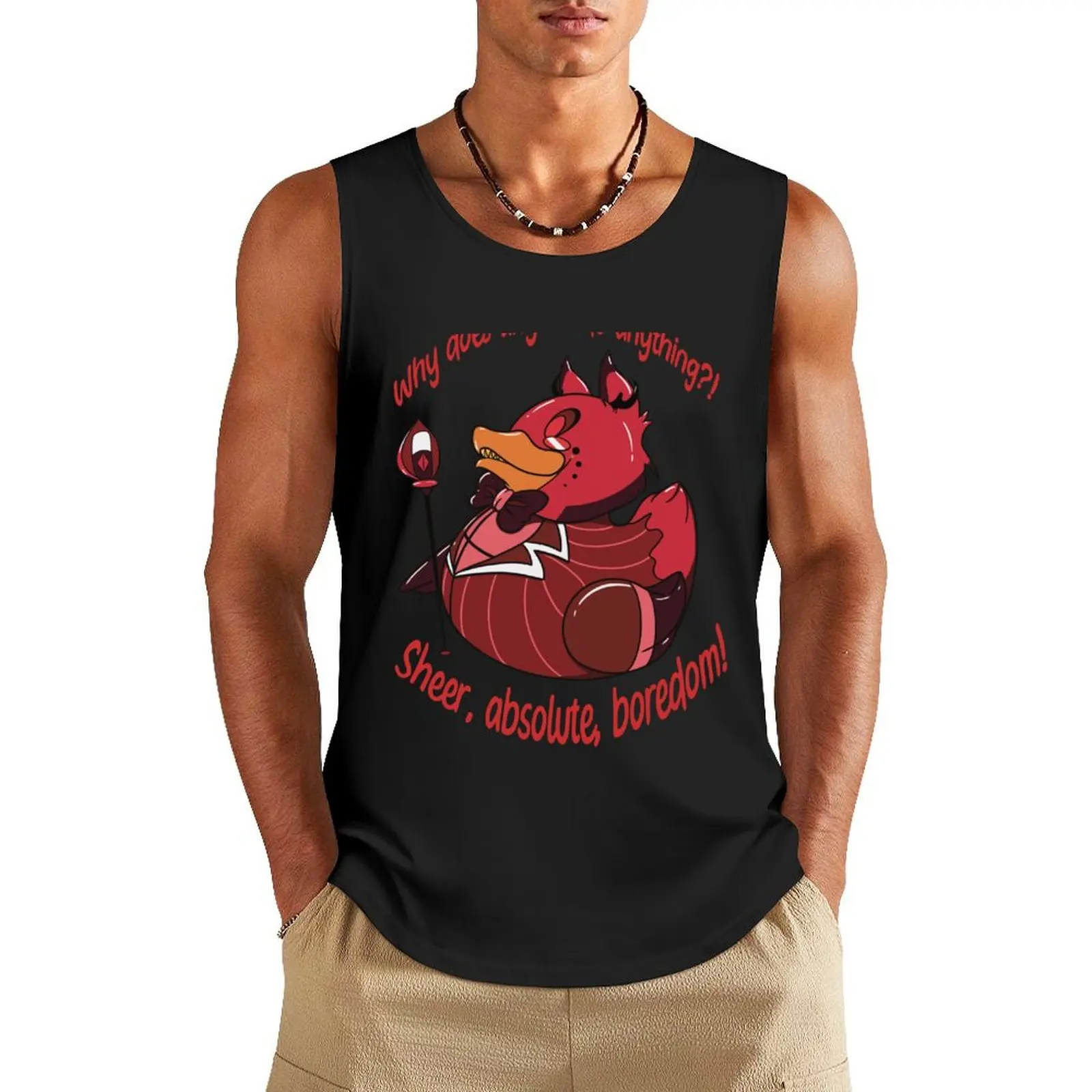 Demon Rubber Ducky Tank Top Top training weight vest sleeveless man shirts