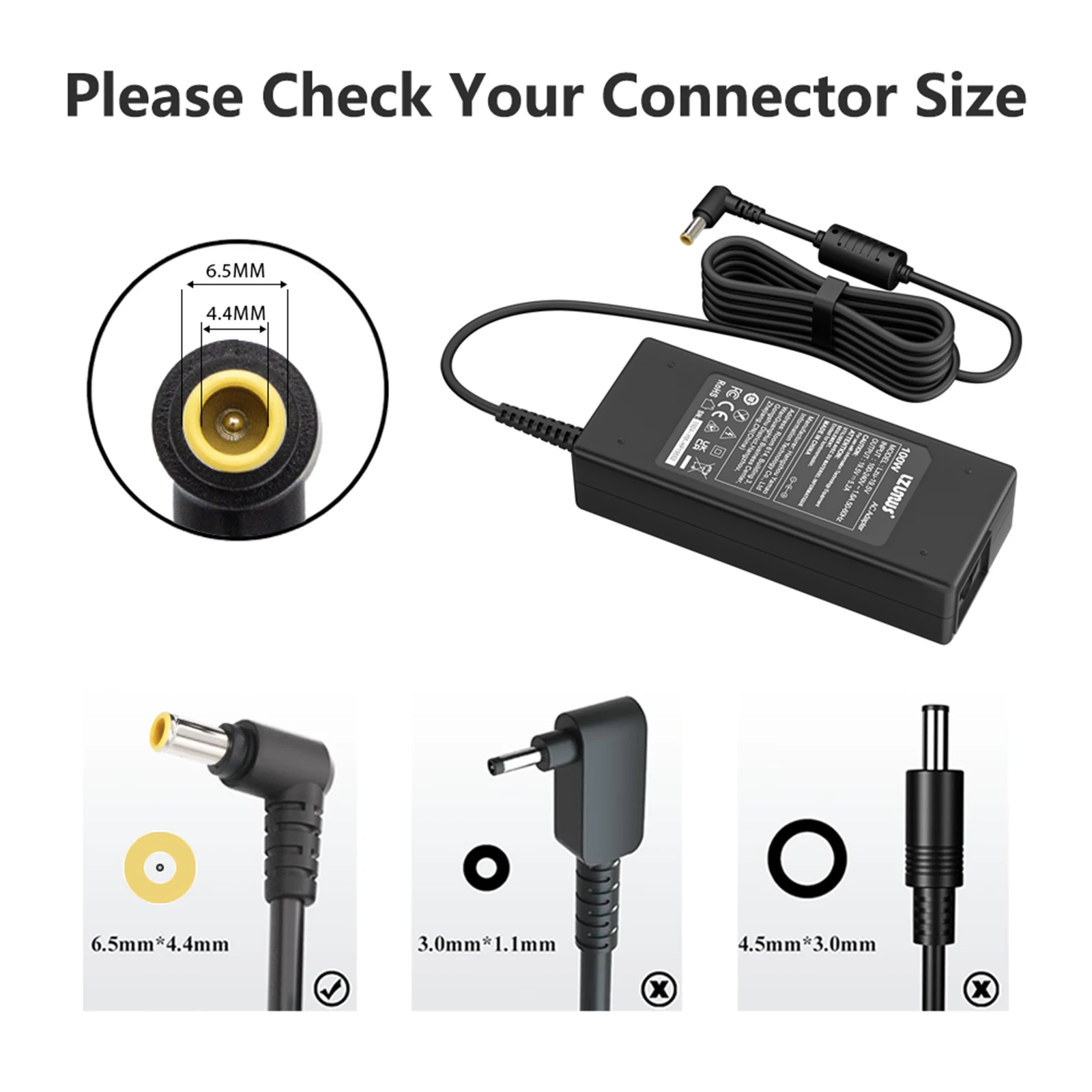 19.5V 5.2A 100W 6.5*4.4MM Ładowarka AC Adapter do laptopa Sony VAIO PCG-61511L VGP-AC19V20 VGP-AC19V29 VGP-AC19V31 VGP-AC19V32 33 — zdjęcie produktu 5