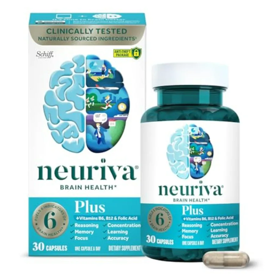 Plus Brain Supplement for Memory, Focus and Concentration + Cognitive Function with Clinically Tested Nootropics Phosphatidylse