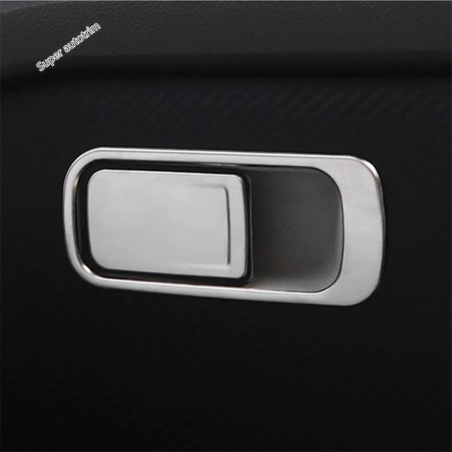 The Copilot Storage Glove Box Switch Button Cover Trim For VW Volkswagen Tiguan MK2 / T-Roc / T-Cross 2017 - 2023 Accessories