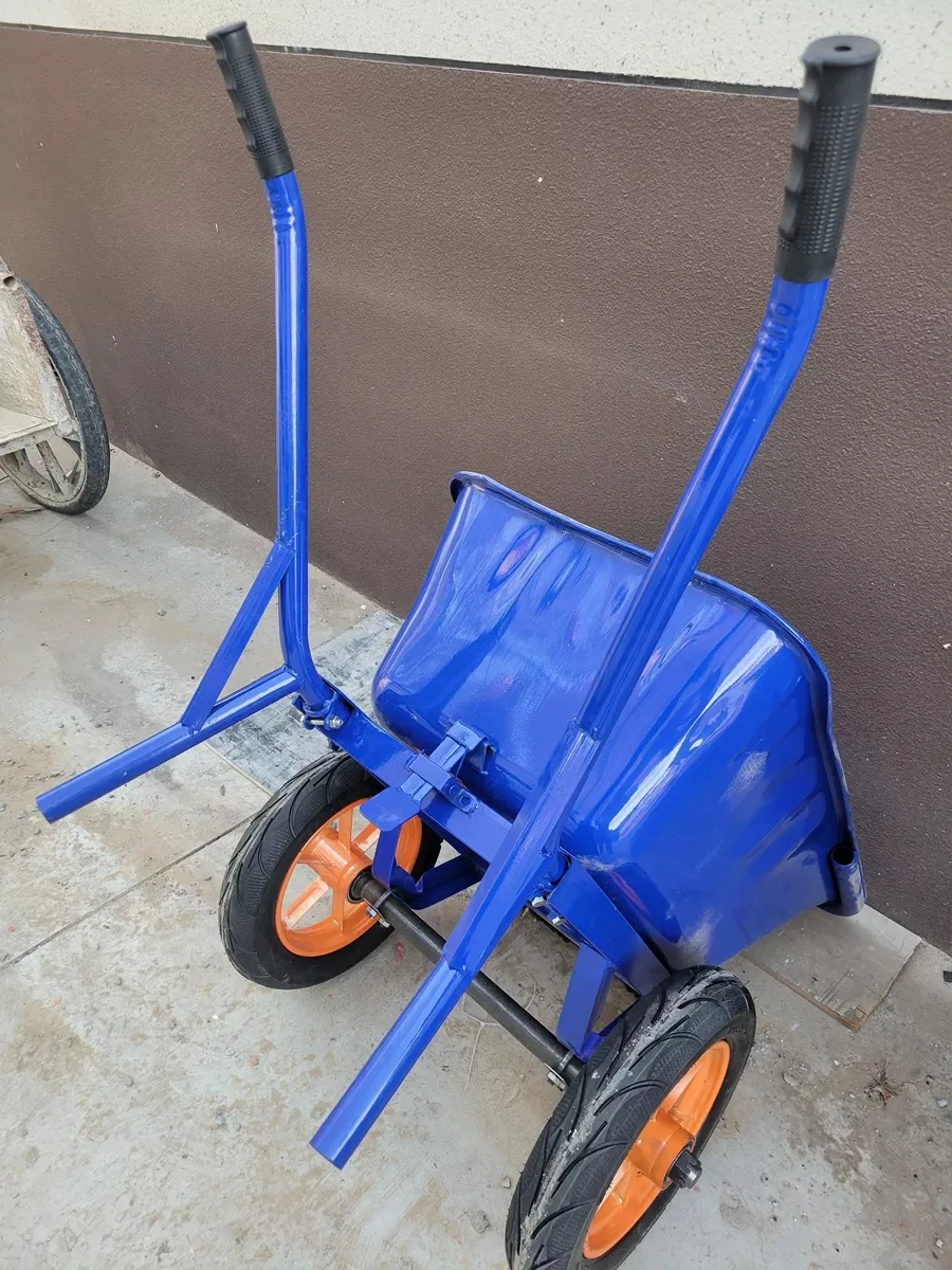 2 Two Aluminum Wheeled Wheelbarrow