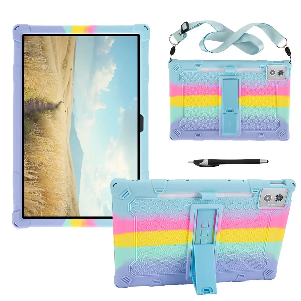 Case for Lenovo Xiaoxin Pad Pro 12.7 2025 12.7 Inch TB-375FC Silicone Stand Shockproof Tablet Back Cover
