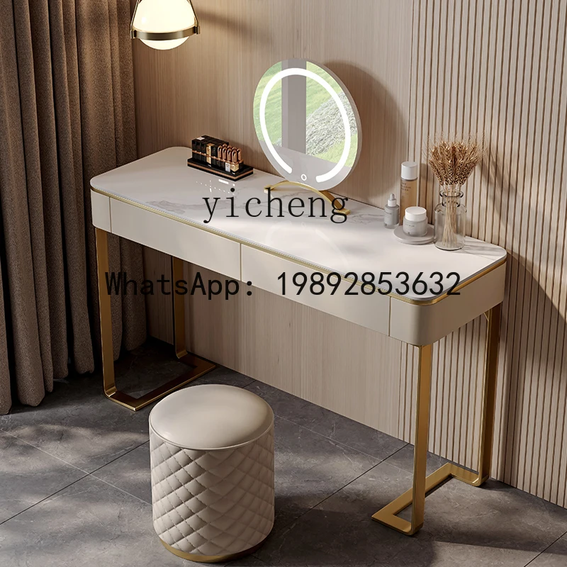 modern simple small fashion high-end room dressing table Internet celebrity ins rock slab dressing table