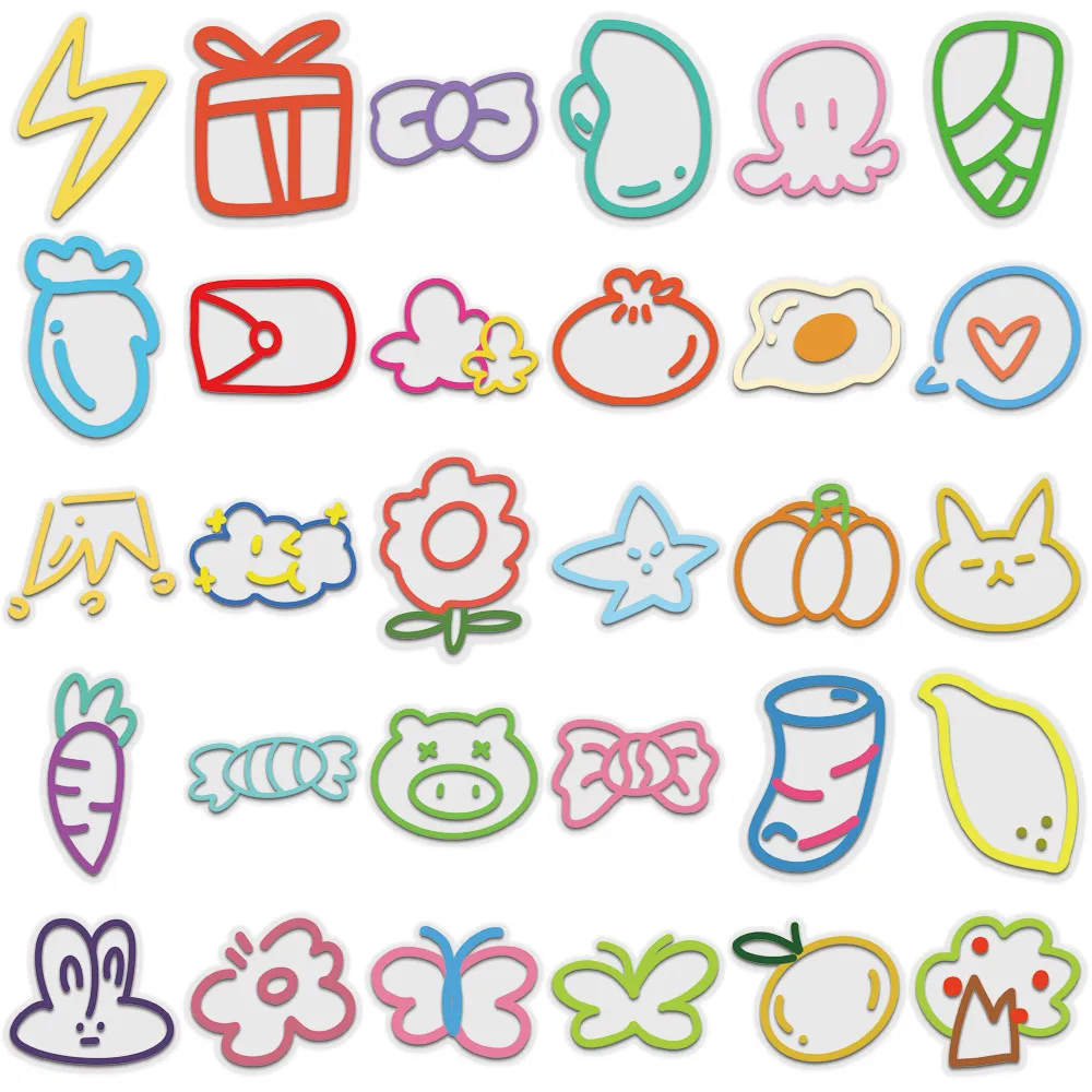 60PCS Creative Dopamine Aesthetic Stickers, Stationery Labels