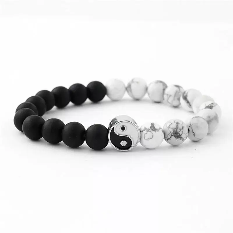 Taoist Instrument Bracelet New Jewelry Frosted Yin Yang Tai Chi All-match Bracelet Yin Yang Men's Student Version Fresh Elegant