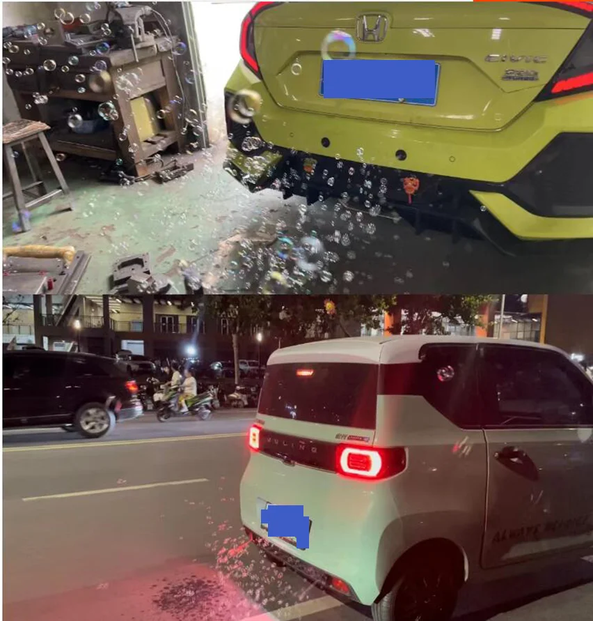 

Popular Internet Celebrity Car Modified Remote Control Double-Jet Bubble Machine, Rear Bumper Double-Nozzle Bubble Machine, Rear