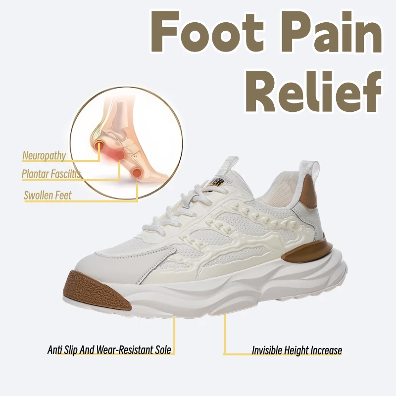 

LiveDay Sneakers For Men Lightweight Comfortable Sports Shoes Breathable Mesh Surface Anti-slip Outdoor Lace Up Chaussure Hommes