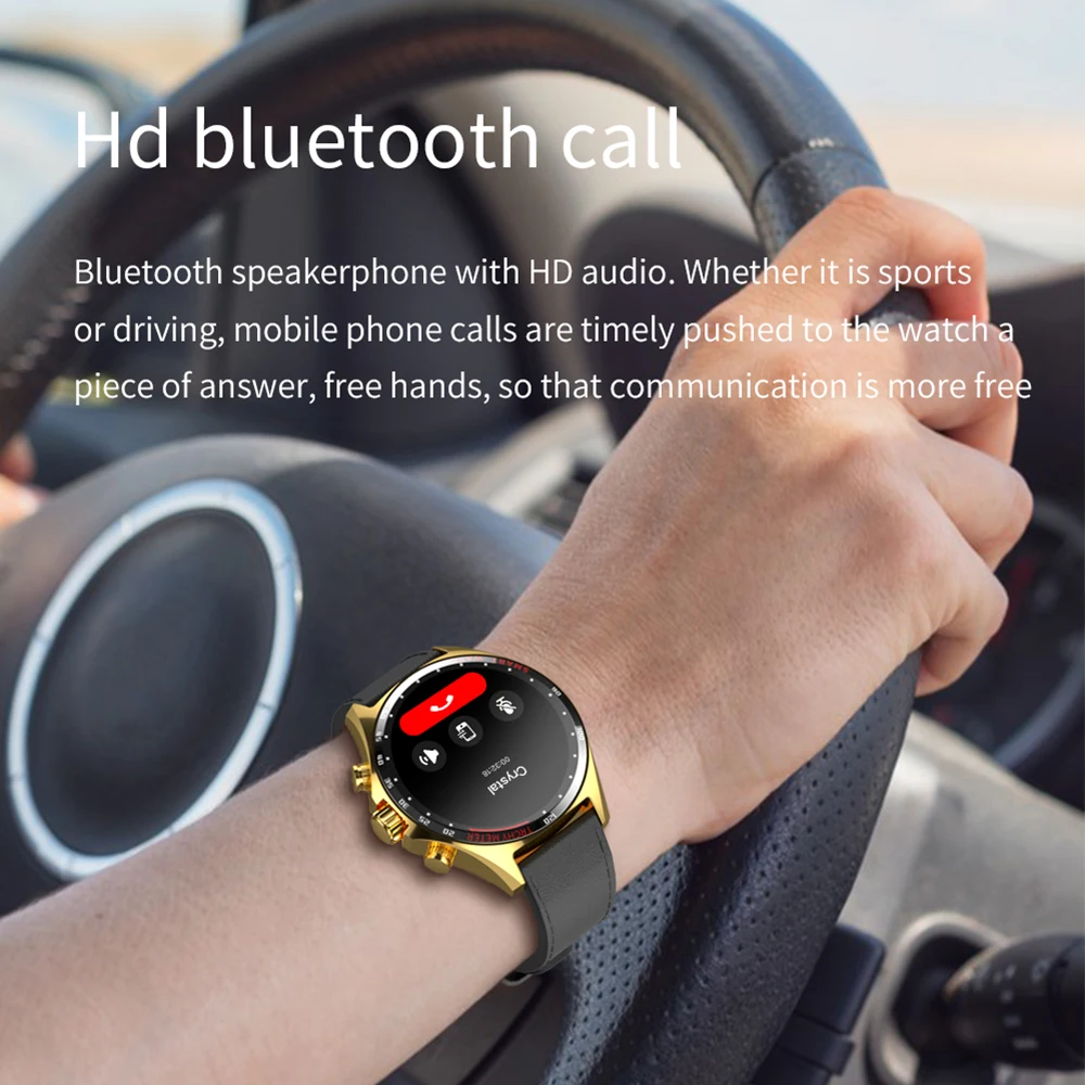 Waterproof Blue Tooth Call Smartwatch para homens, esportes ao ar livre relógios inteligentes, bússola, freqüência cardíaca, monitor de oxigênio no sangue, pulseira, NFC, SOS