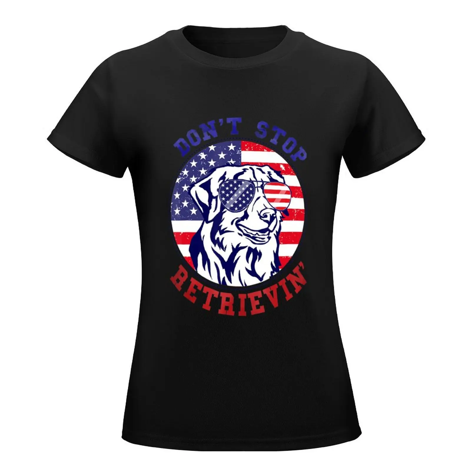 Don't Stop Retrievin' Nova Scotia Dog 4Th Of July T-Shirt shirts graphic tees cute tops funny t shirts for Women loose fit