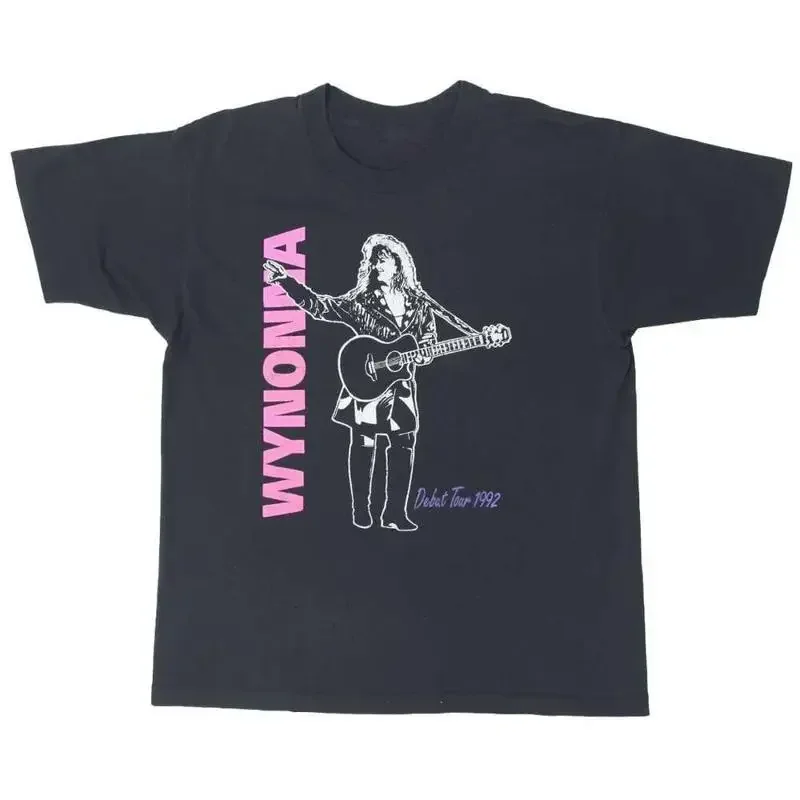 Vtg Wynonna Judd Debut Tour Heavy Cotton Black T Shirt Aa1310