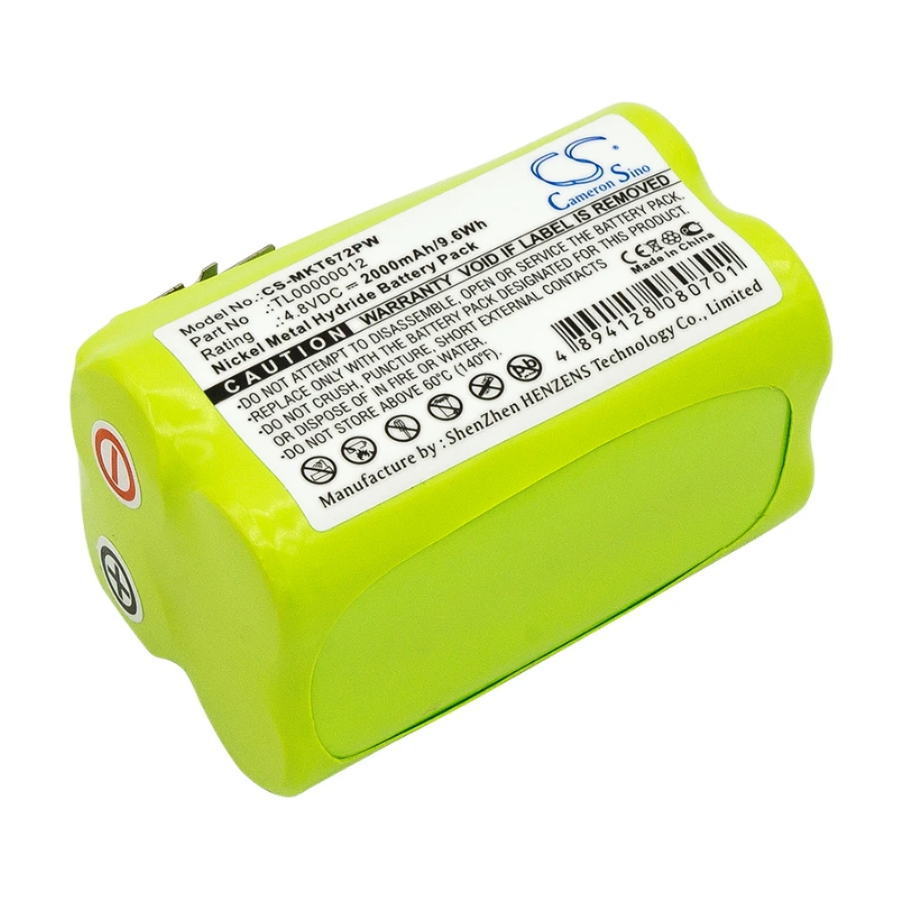 

Makita 4.8V Power Tool Battery Replacement - 2000mAh Ni-MH for 6722D 6722DW 6723DW