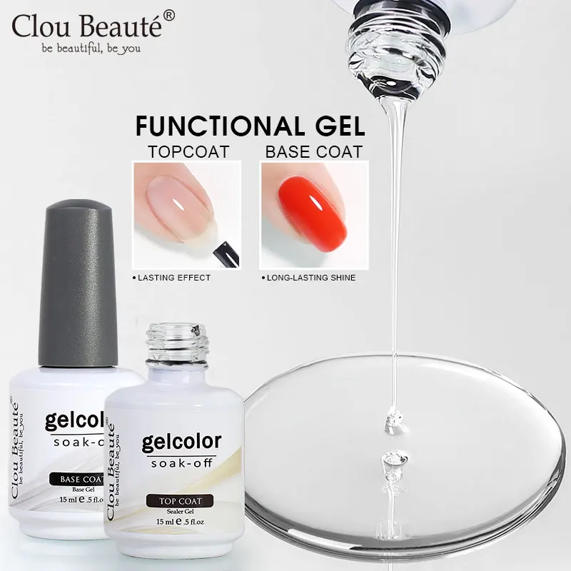 Tempered Top Coat Super Bright Effect ยาวสวมใส่เล็บเจลกึ่งถาวรเล็บ Primer Base Coat Matte Top