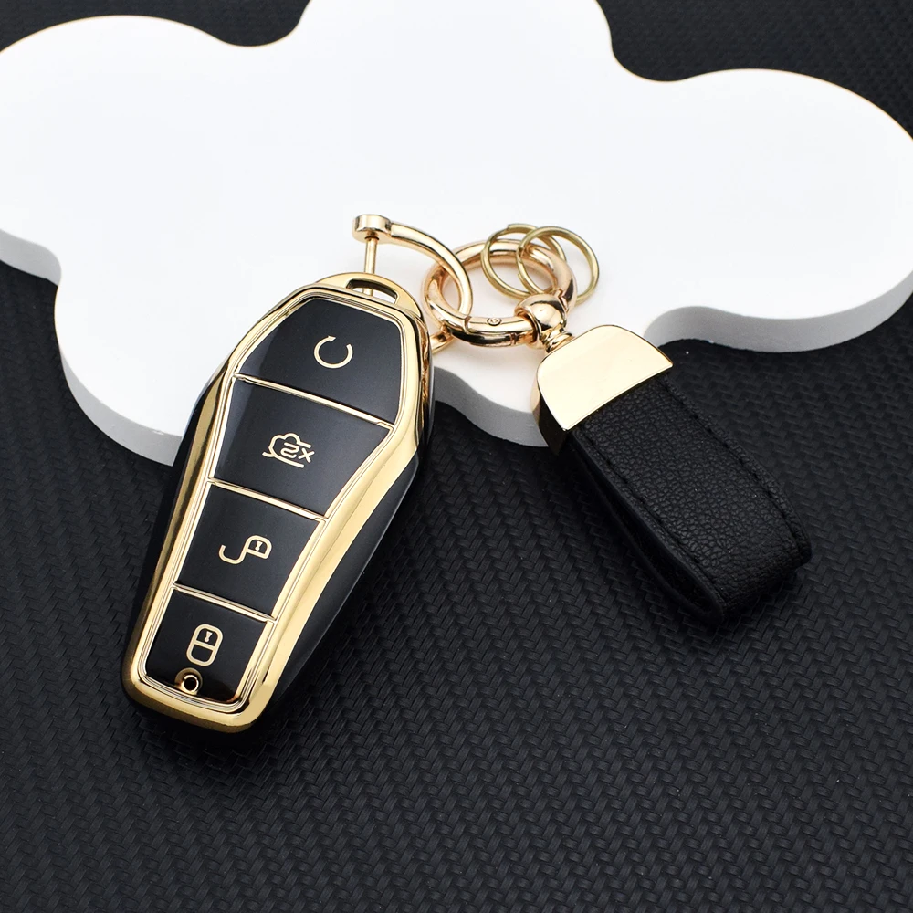 TPU Car Key Cover Case for BYD Han Ev Tang Dm Qin PLUS Song Pro MAX Yuan Dolphin E2 Protector Auto Key Holder Car Accessories