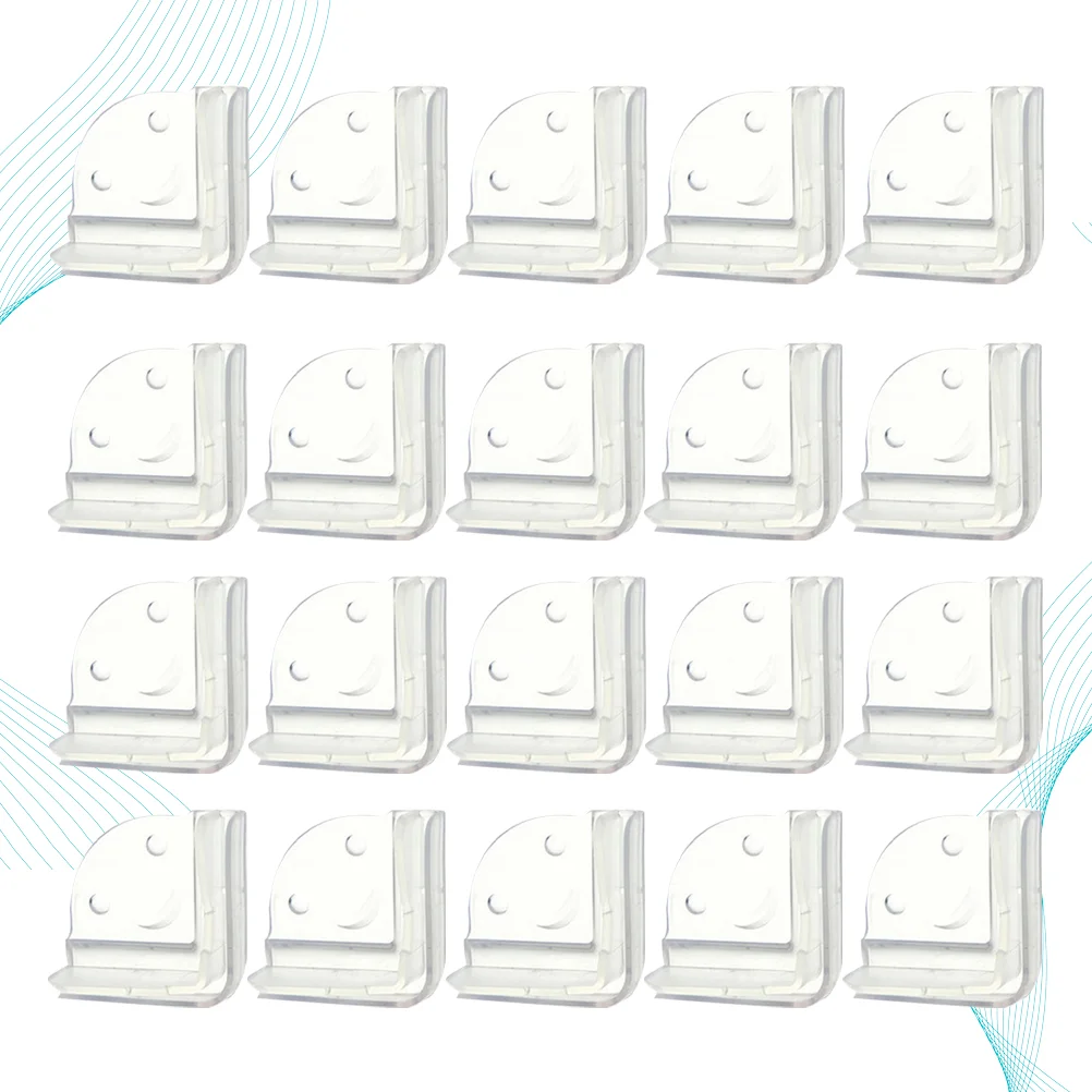 20pcs Silicone Kid Crashproof Corner Transparent Safe Corner Protector for Tea Table Desktop (Transparent)