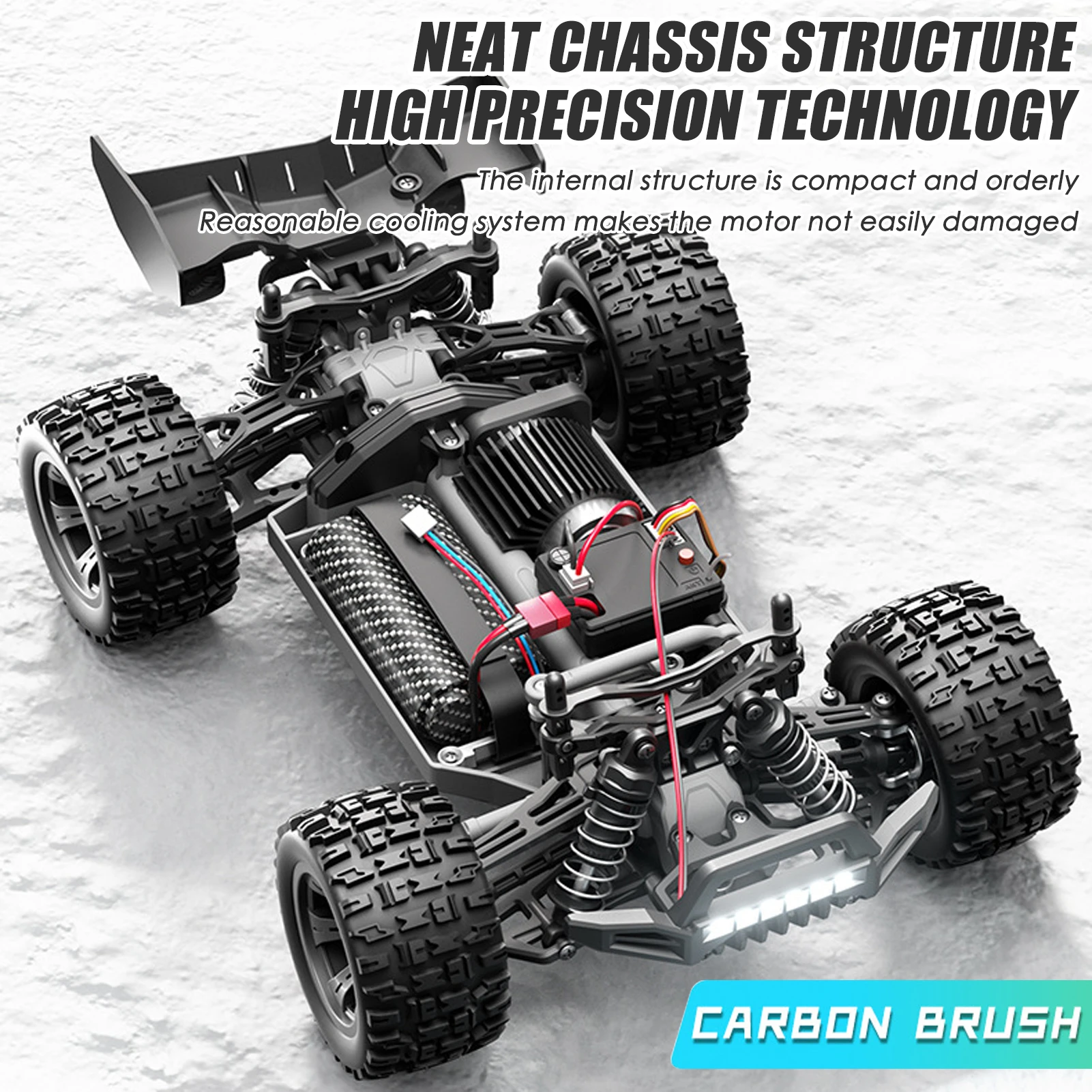 Remote Control Car 1:18 Scale 28 KM/H High Speed Vehicle 4WD All Terrains Crawler Car with LED Headlights Remote Control Car