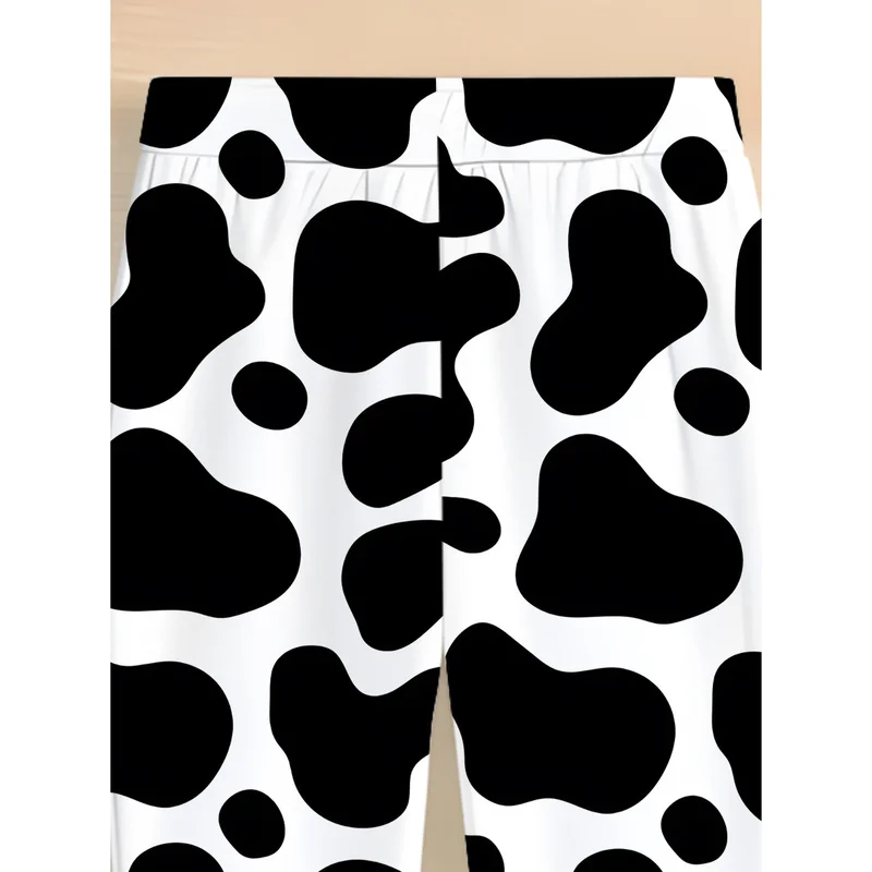 Girls All Over Print Flare Pants Stretchy Bell Bottom Leggings Elastic Waist Pants for Tween Teens Back to School Outfit